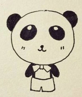 如何绘制简单的熊猫简笔画(二)