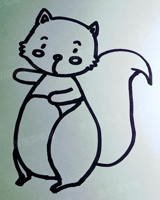 小松鼠简笔画教程：简单又漂亮的画法