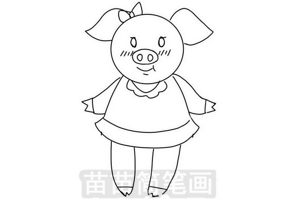 小猪简笔画教程，详细步骤教你如何画出可爱的小猪