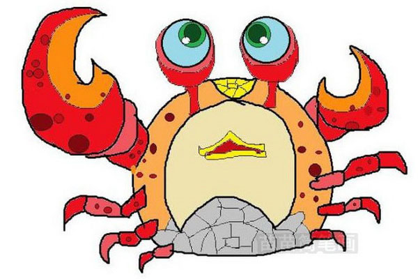 螃蟹简笔画教程：如何画出简单又好看的螃蟹