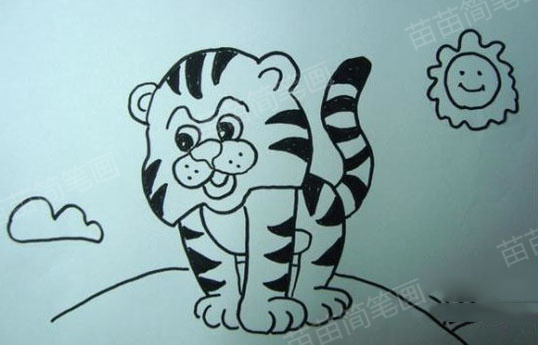 小老虎简笔画教程：轻松画出可爱小老虎