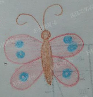 如何绘制彩色的蝴蝶简笔画