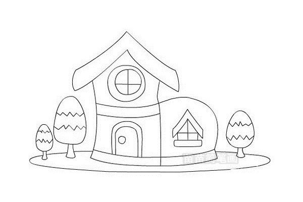 小房子简笔画教程：简单又美观的画法