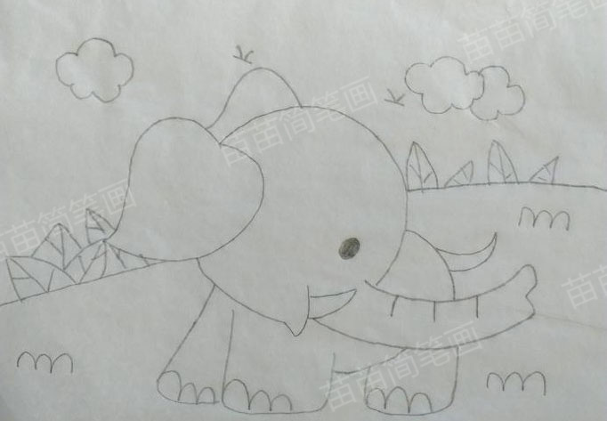 如何绘制憨态可掬的大象简笔画