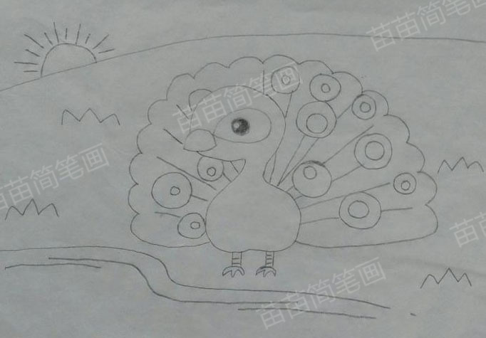 孔雀简笔画教程：如何画出可爱又简单的孔雀