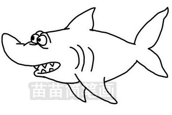 鲨鱼简笔画教程：简单又漂亮的画法