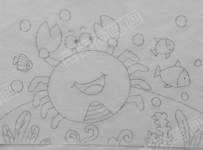 小螃蟹简笔画教程：简单又漂亮的画法