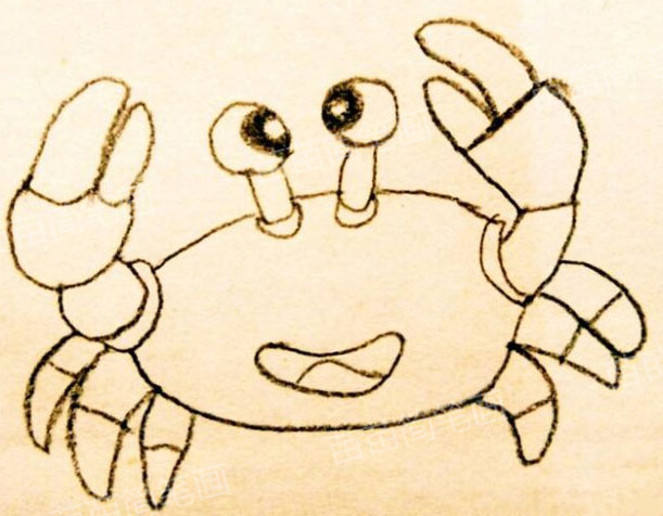 如何画出漂亮的螃蟹简笔画