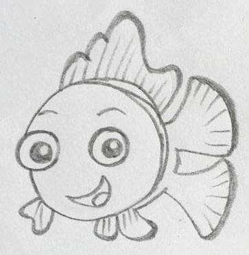 如何画出可爱又简单的小丑鱼简笔画