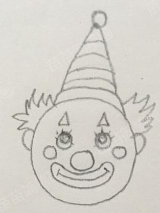 简单教程：如何绘制可爱小丑简笔画