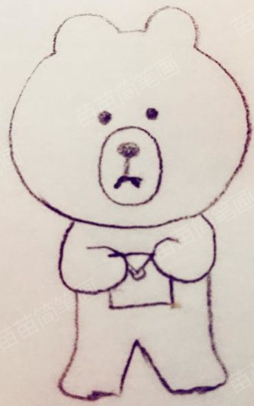 布朗熊简笔画教程,教你如何绘制可爱的布朗熊