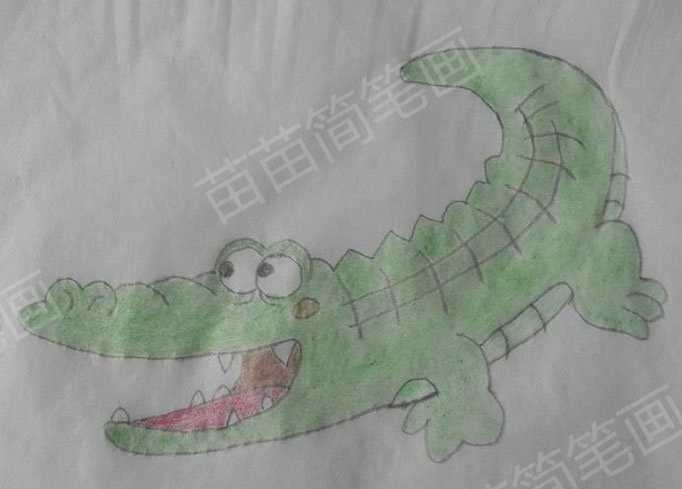 鳄鱼简笔画教程：如何画出可爱又简单的鳄鱼