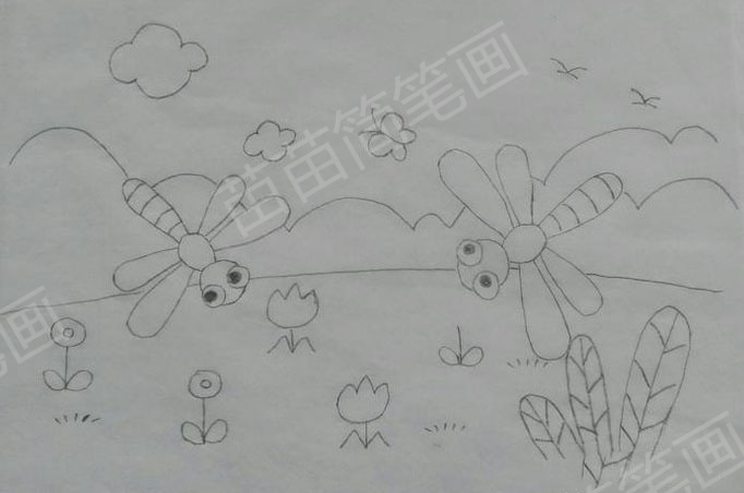 蜻蜓简笔画教程，轻松学会画蜻蜓