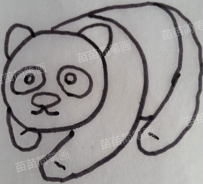 大熊猫简笔画教程：轻松画出可爱大熊猫