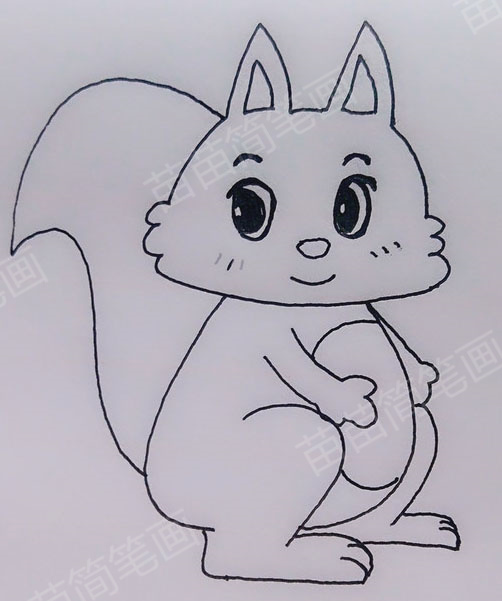松鼠简笔画教程：如何绘制可爱又简单的松鼠