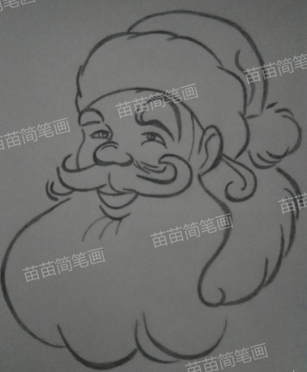 圣诞老人头像简笔画怎么画，圣诞老人头像简笔画简单画法
