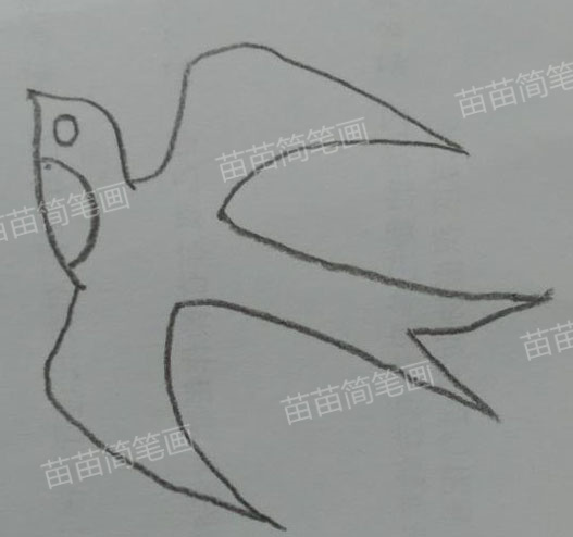 如何绘制可爱的小燕子简笔画