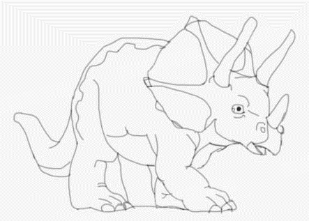 三角龙简笔画教程：如何绘制简单又美观的三角龙