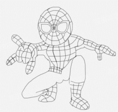 如何绘制蜘蛛侠的简笔画
