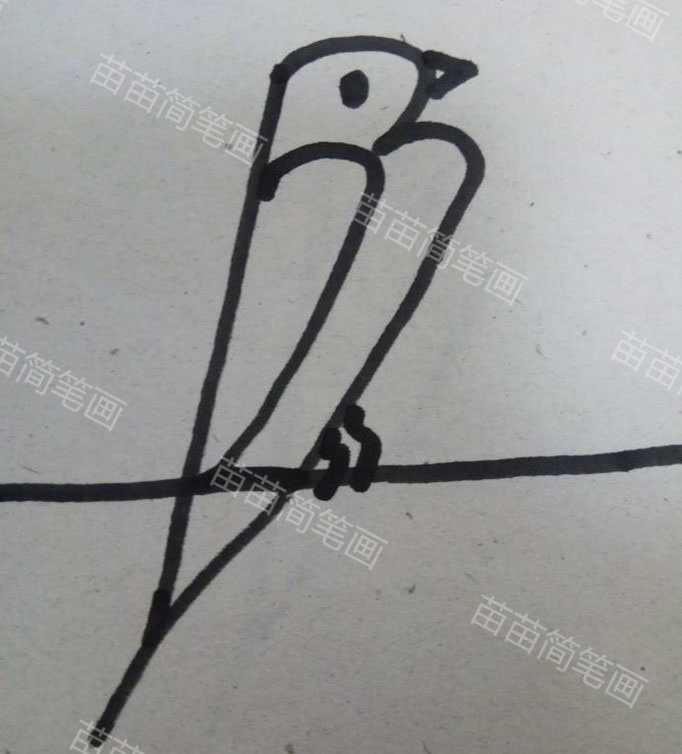 小鸟简笔画教程：如何绘制可爱又简单的鸟儿