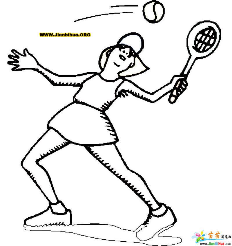 网球运动简笔画图片,12张高清大图