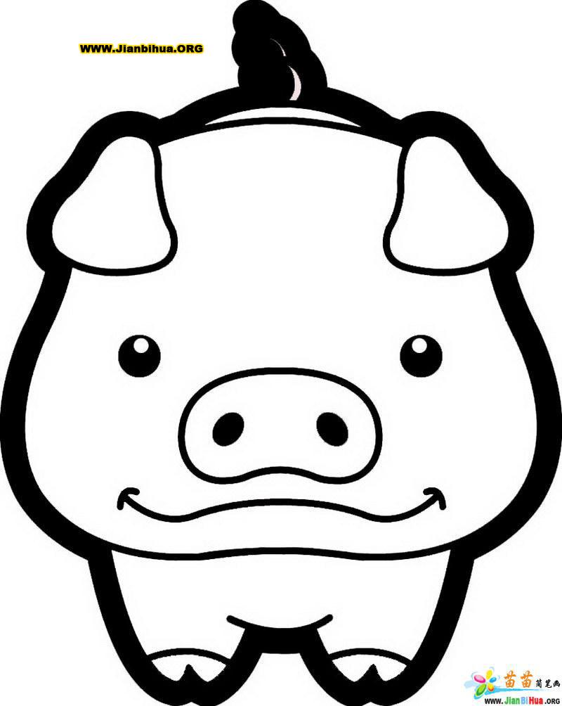简笔画小猪动物篇：轻松学习如何画2张