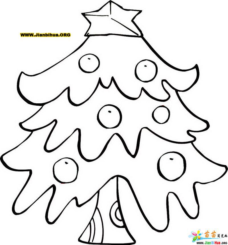 圣诞树简笔画教程，手把手教你画圣诞树