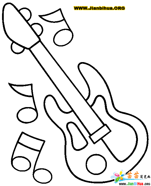 吉他简笔画绘制教程