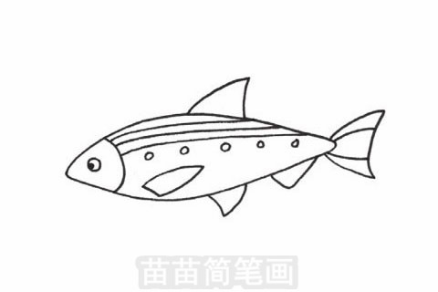 沙丁鱼简笔画图片教程