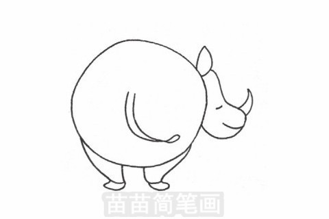 犀牛简笔画教程：详细步骤与图片