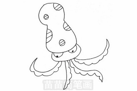 章鱼简笔画绘制教程