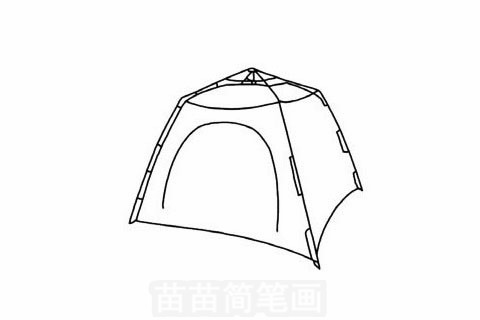 帐篷简笔画教程，详细展示如何画出帐篷