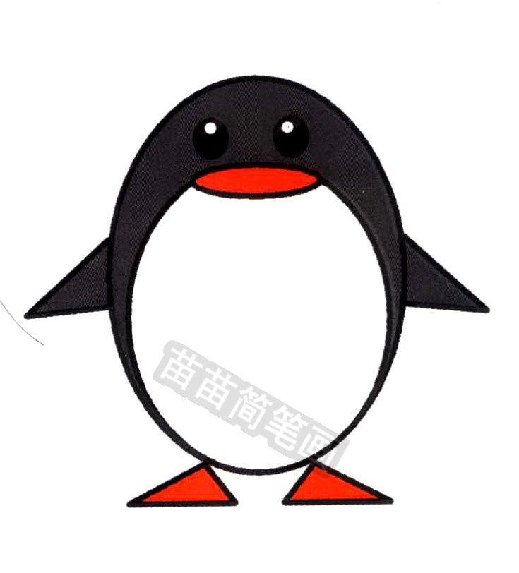 企鹅简笔画怎么画