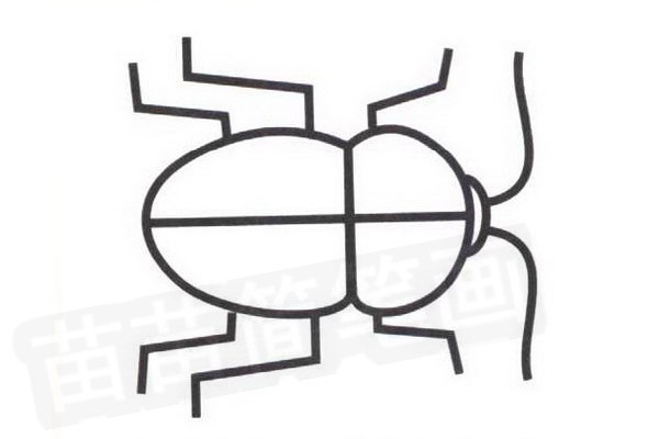 甲虫简笔画怎么画步骤四